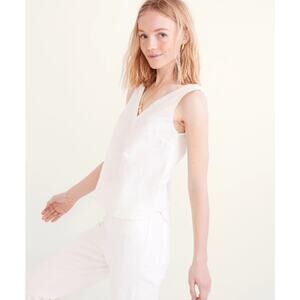 Madewell (Re)sponsible V-Neck Button-Back Sleeveless Top